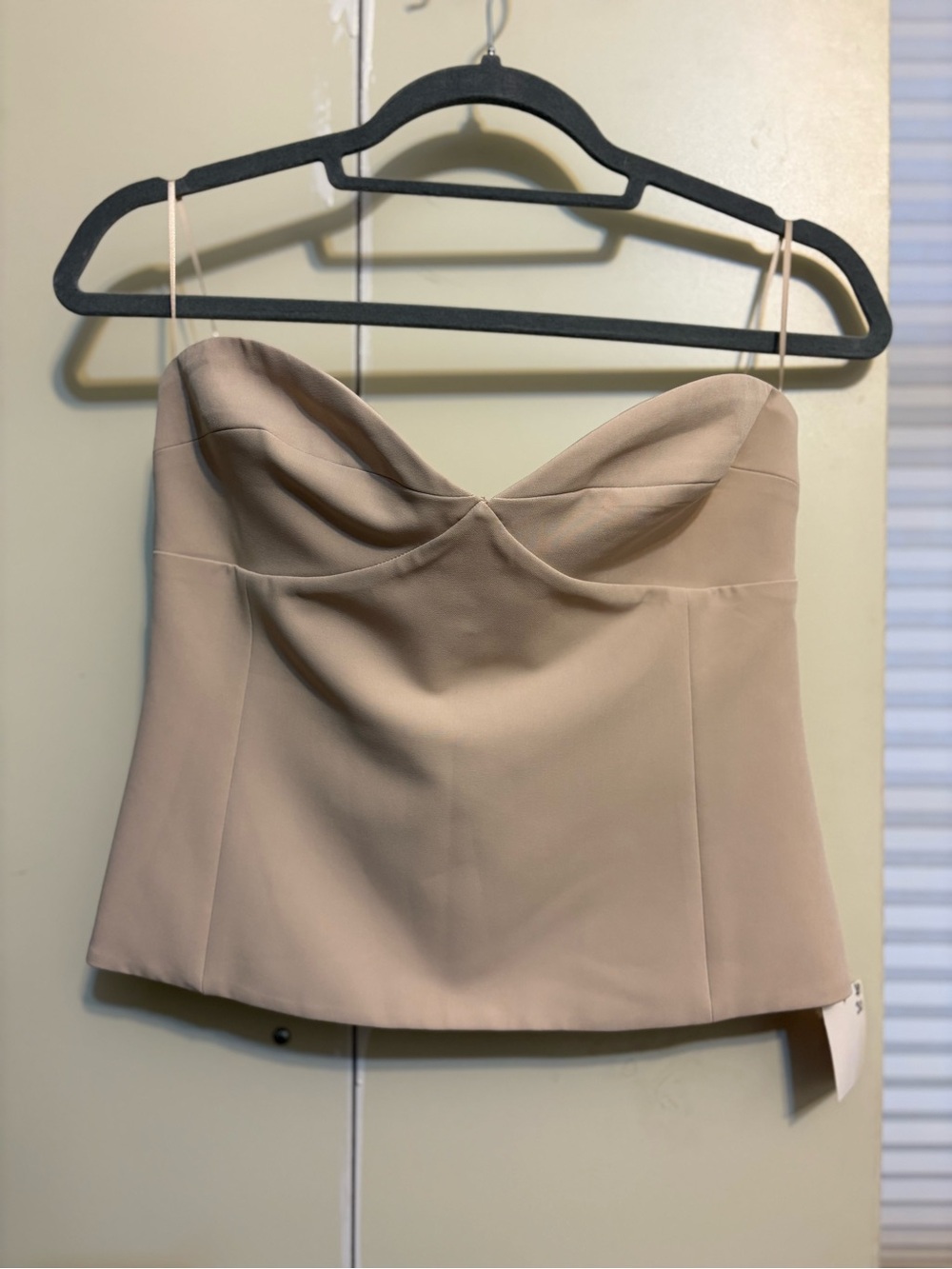 Sophie Rue Beige Strapless Bustier Top Size large